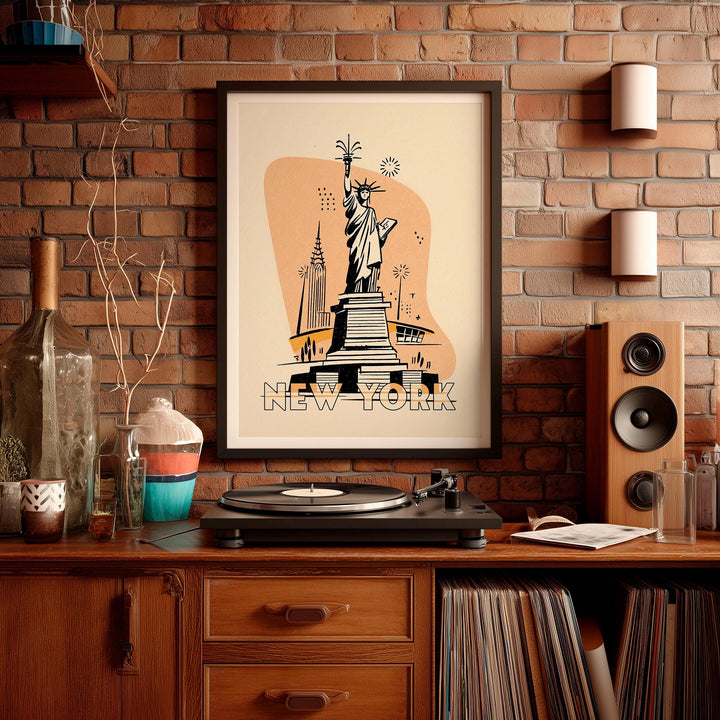 New York City Mid Century Travel Poster