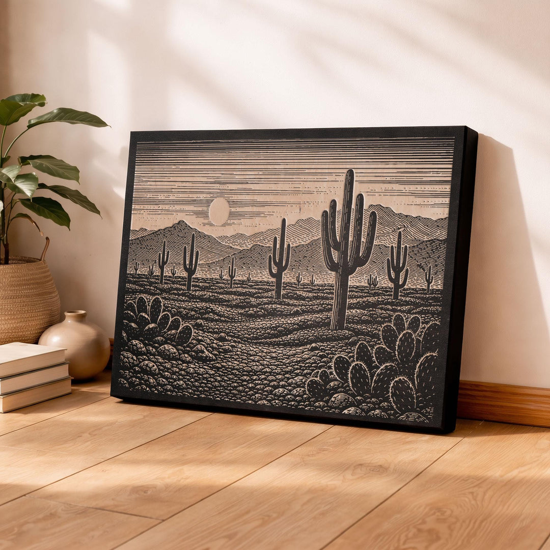 Sonora Mexico Engraved Birch Art Panel