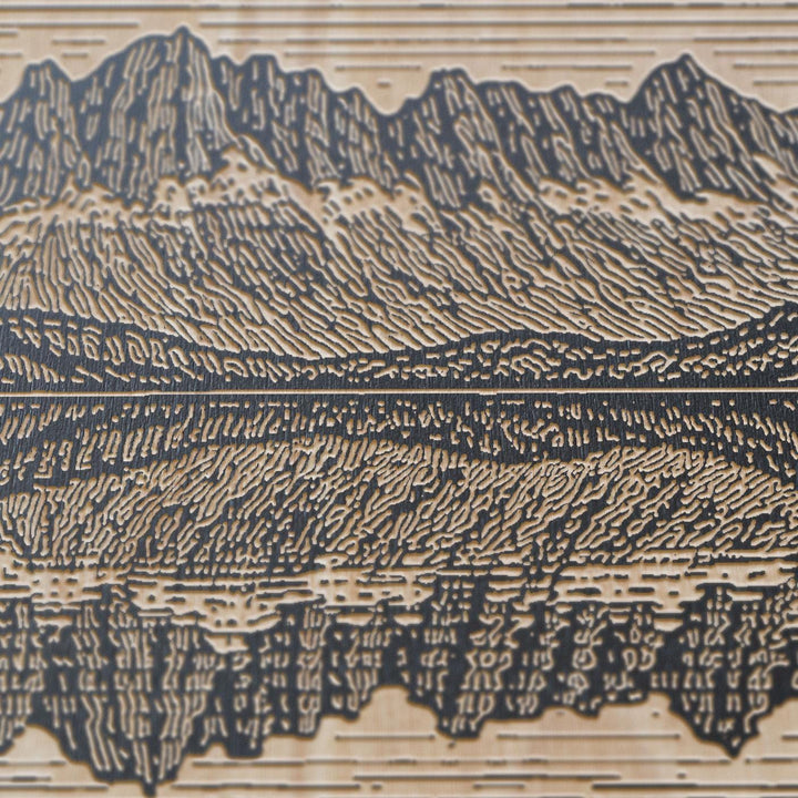 Sierra Nevada Mountains Engraved Birch Art Panel