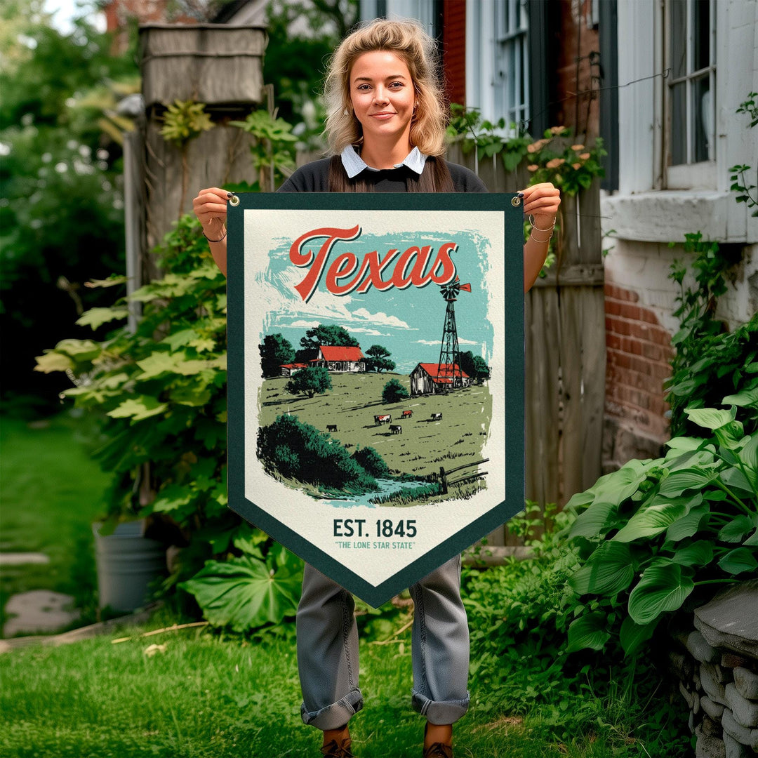 Texas Felt Camp Flag
