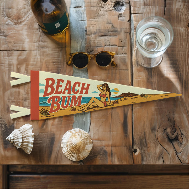 Beach Bum Felt Pennant
