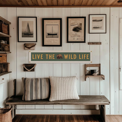 Live the Wild Life Felt Sign Banner