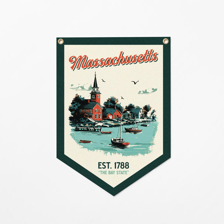 Massachusetts Felt Camp Flag