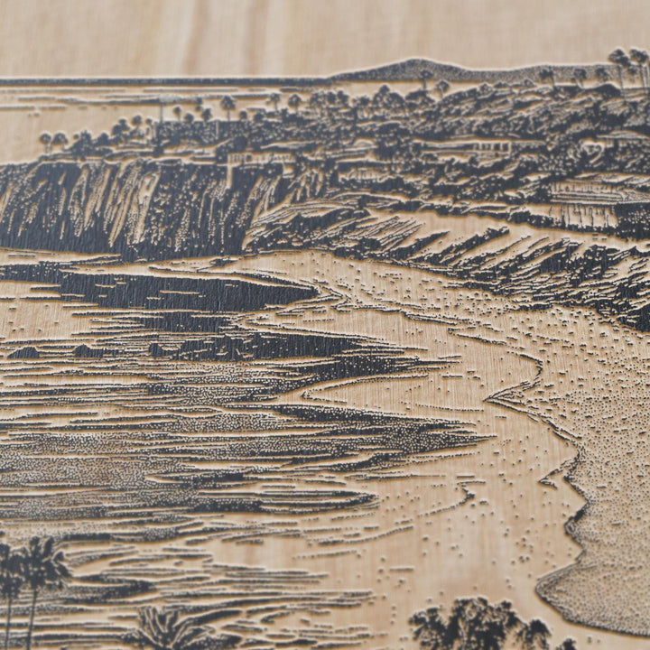 Laguna Beach Engraved Illustration