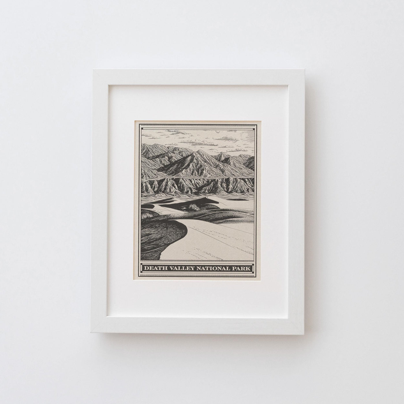 Death Valley National Park Lithograph Style Print - Vintage California Nevada archival matte fine art print Titus Canyon Badwater Basin Gift