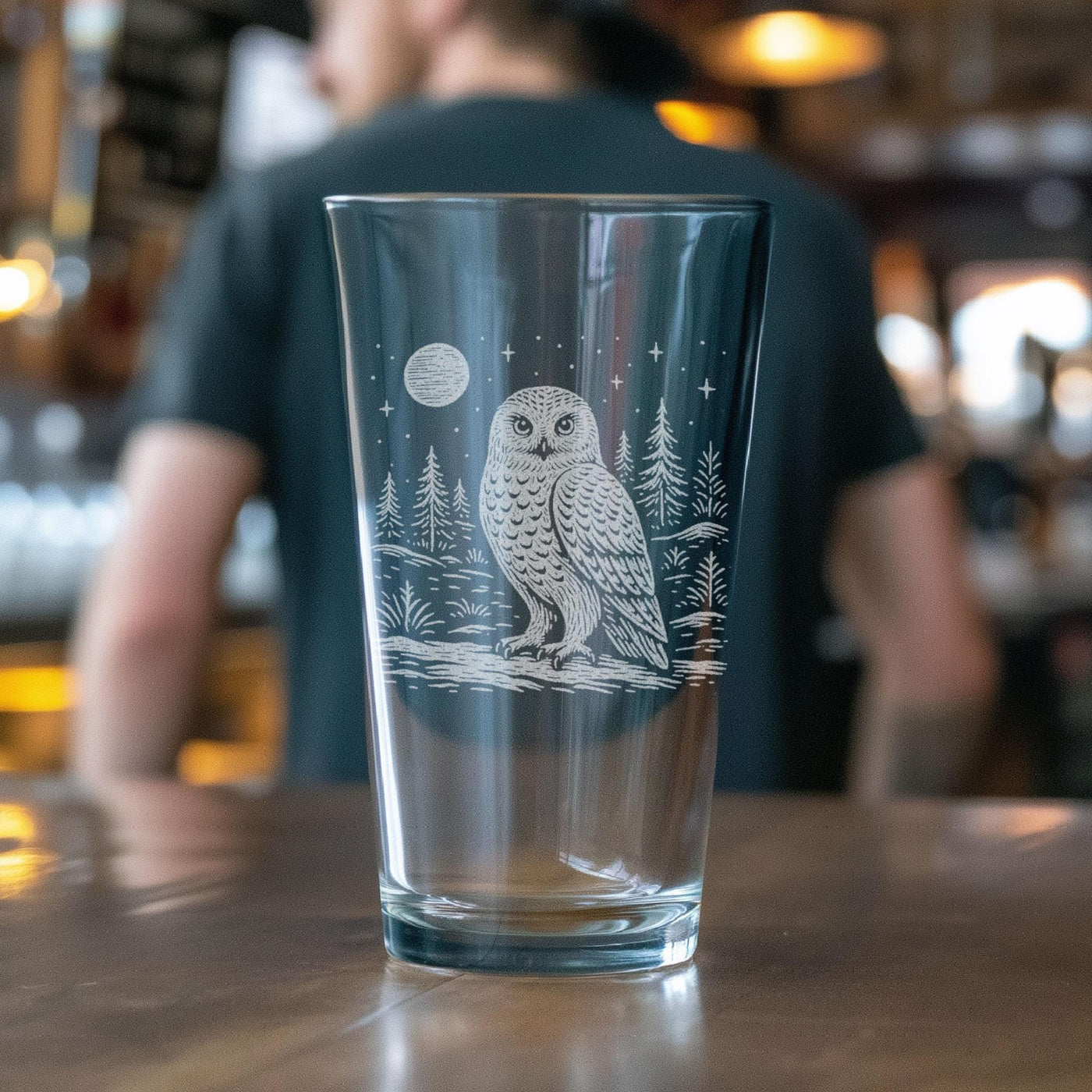 Snowy Owl Glass