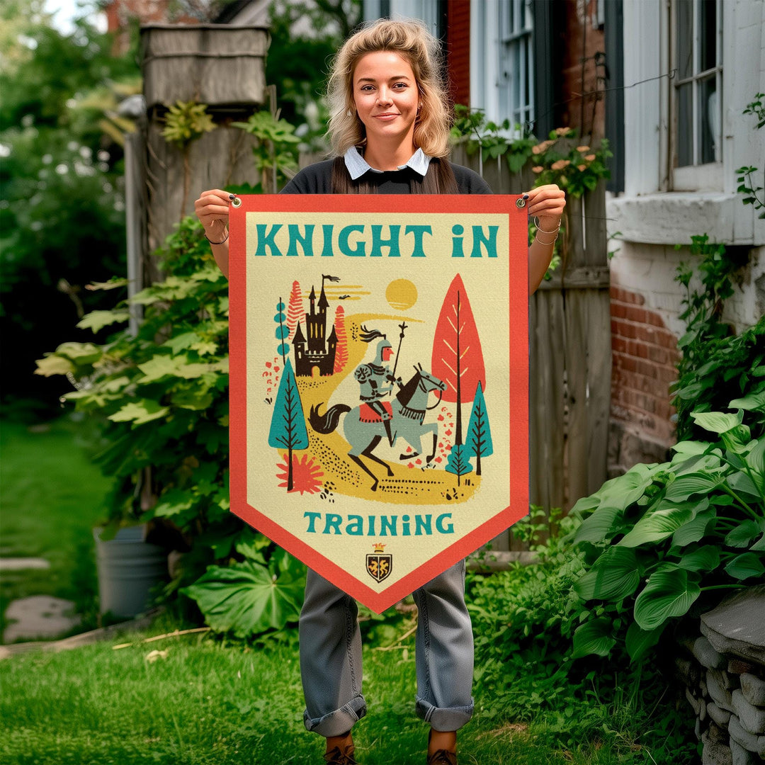 Knight in Training Felt Camp Flag