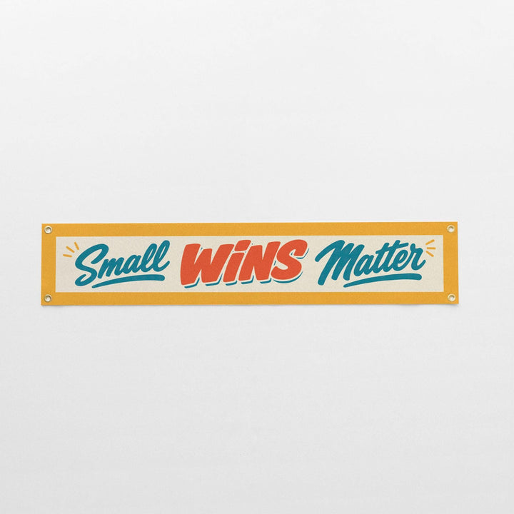 Small Wins Matter Felt Banner