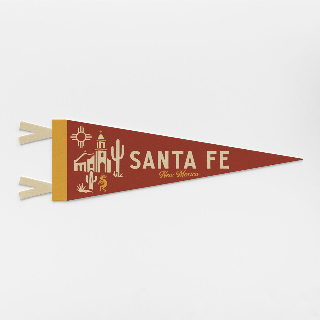 Santa Fe, New Mexico Felt Pennant