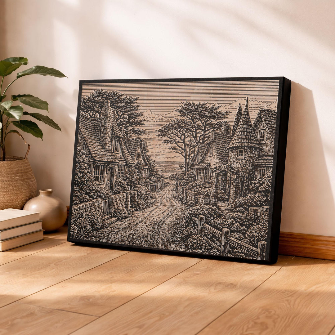 Carmel by the Sea Engraved Birch Art Panel