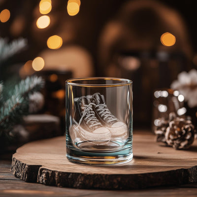 Vintage Sneaker Glasses | Sneakerhead Themed Whiskey, Wine & Beer Glassware, Retro Pop Culture Drinkware, Streetwear Gift, Skateboarder Gift