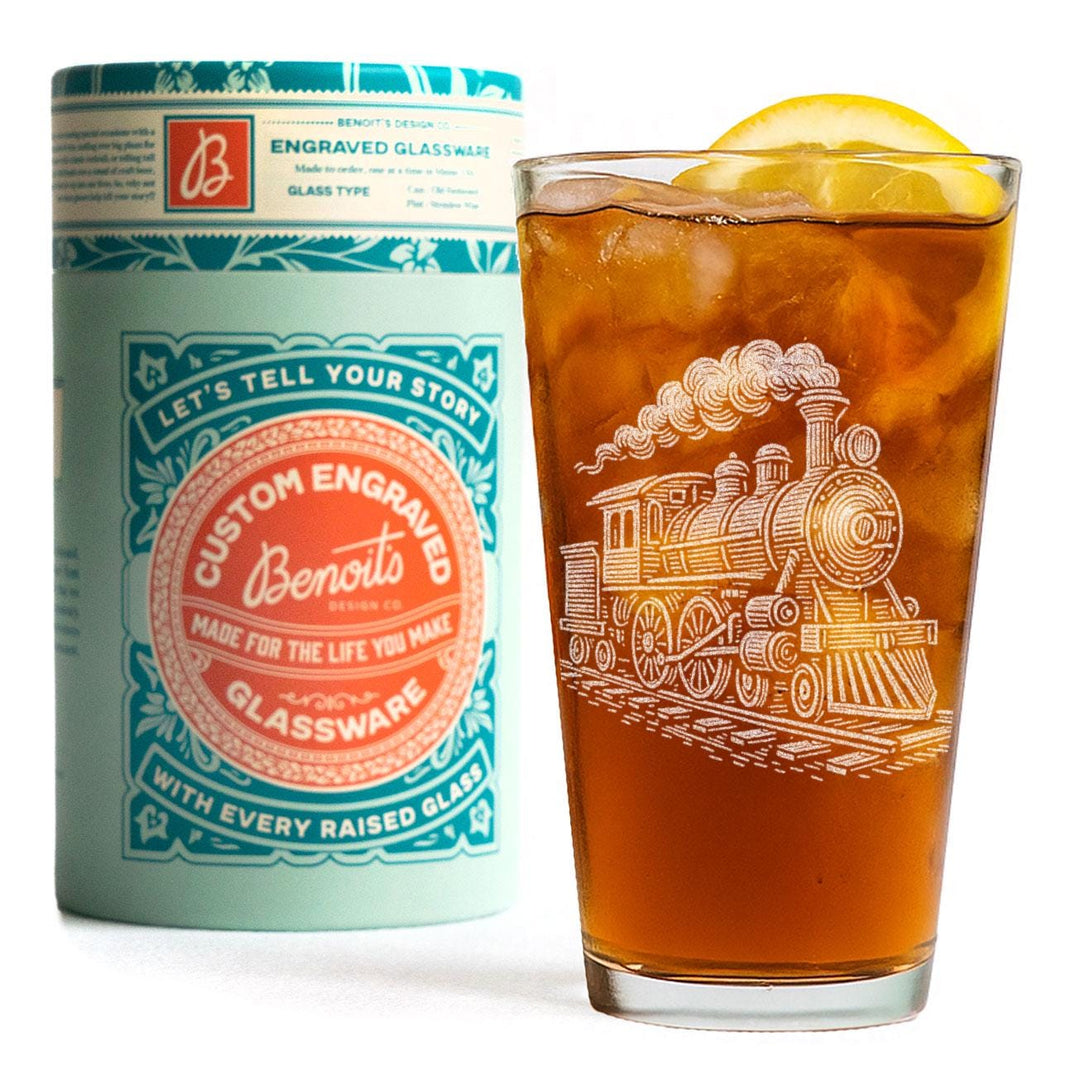 Locomotive Train Glasses