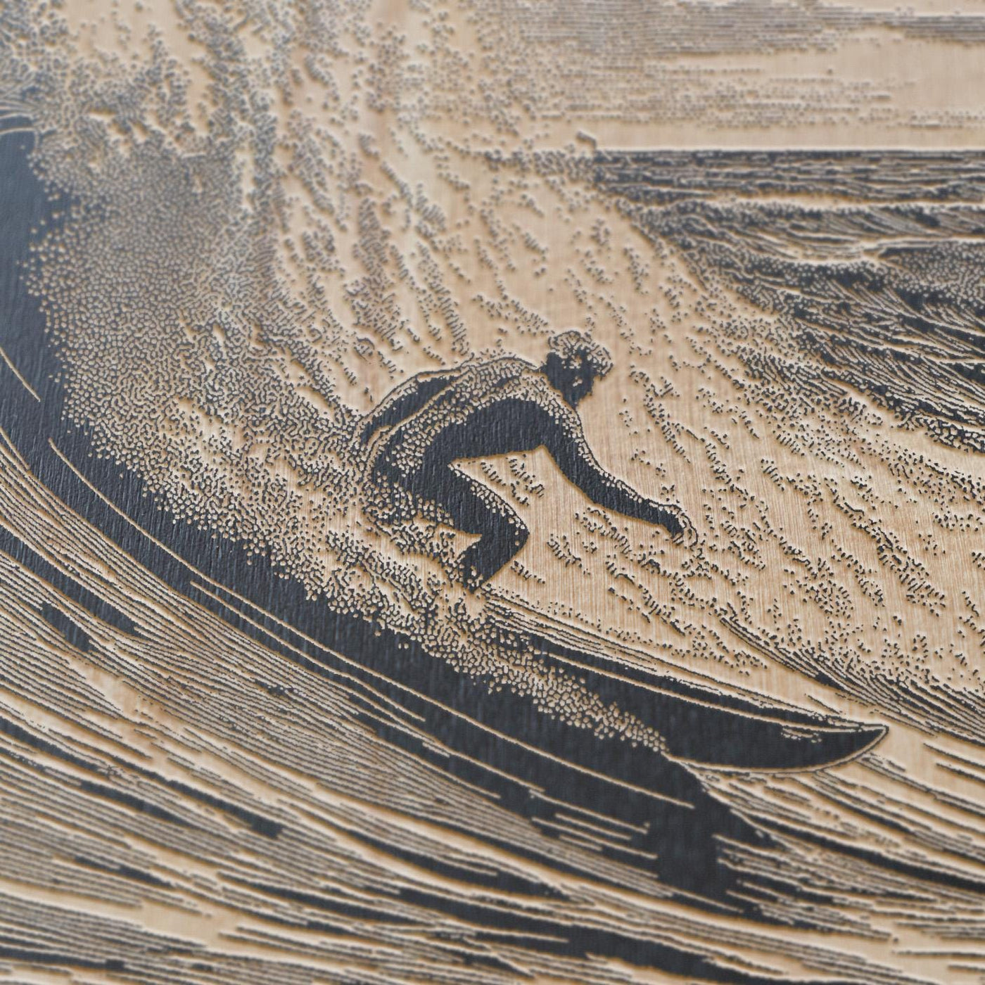 Surfer Riding Wave Art