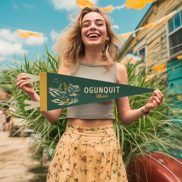 Ogunquit Maine Felt Pennant