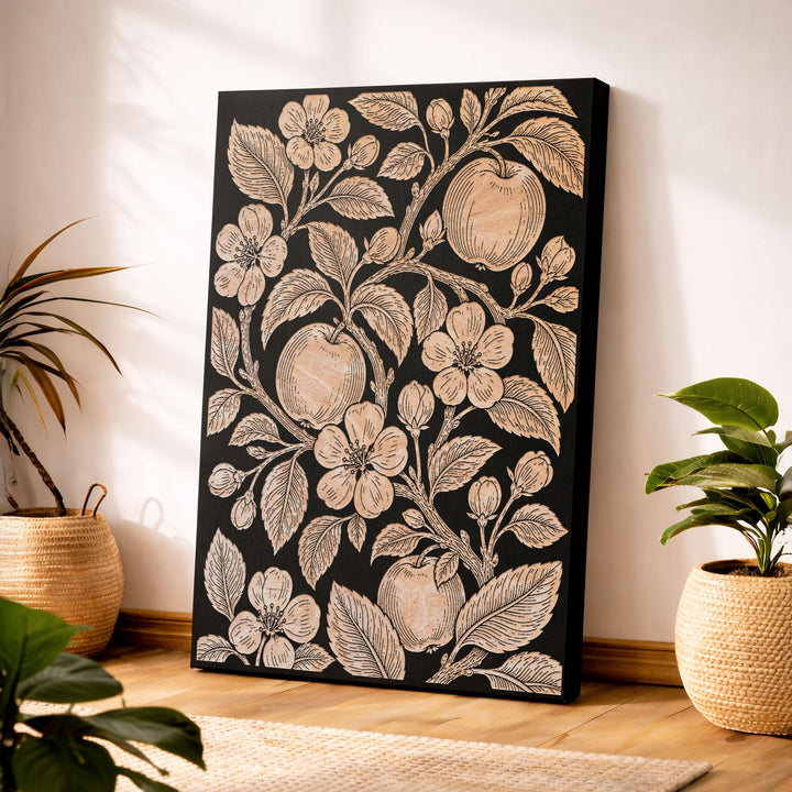 Apples Engraved Birch Art Panel