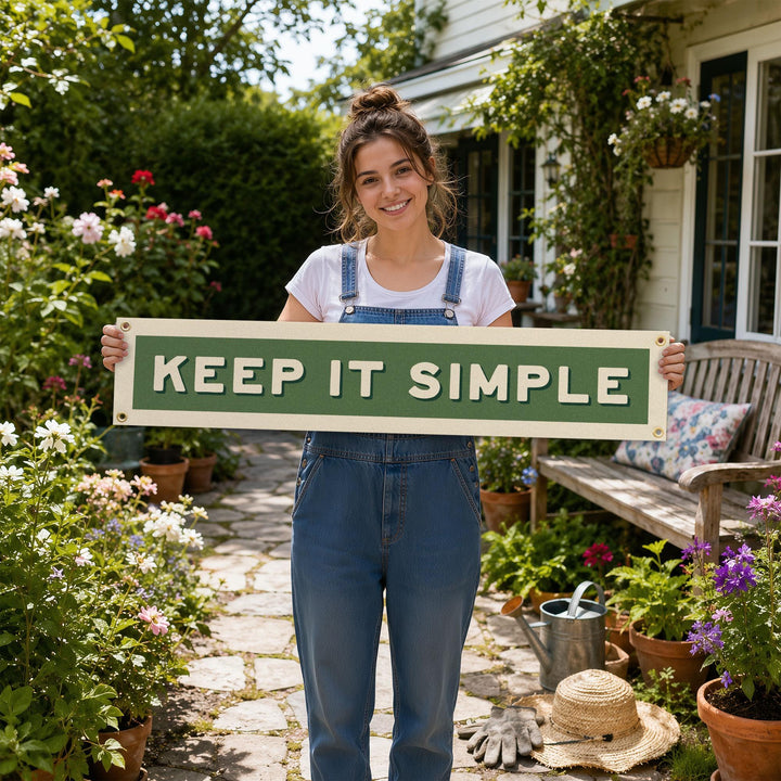 Keep It Simple Felt Banner