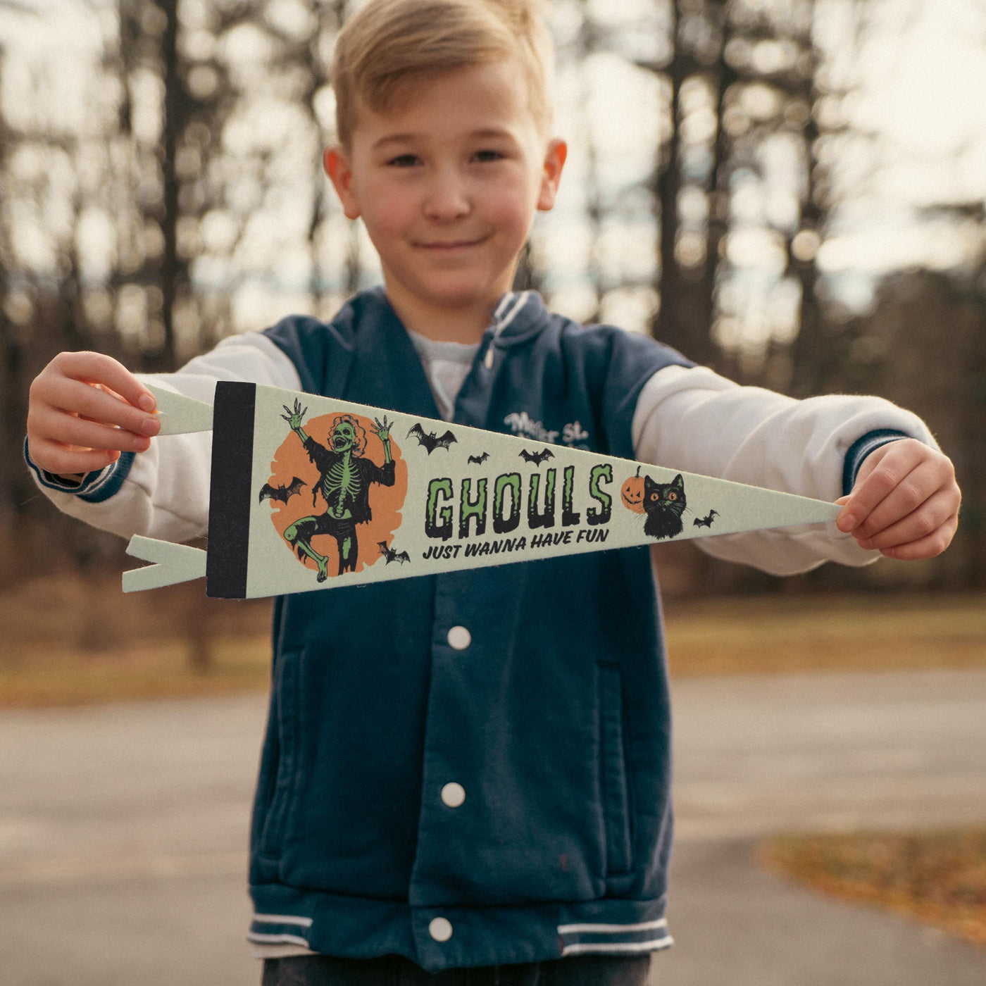 Ghouls Just Wanna Have Fun Felt Pennant