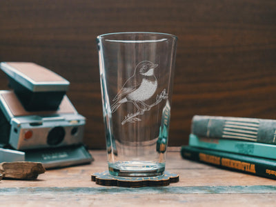 American Robin Glasses | Birding Personalized Whiskey, Wine & Beer Glassware, Nature Inspired Drinkware, Bird Wildlife Decor, Birder Gift