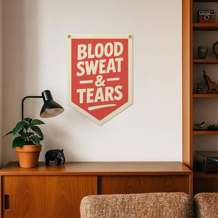 Blood Sweat &amp; Tears Felt Camp Flag