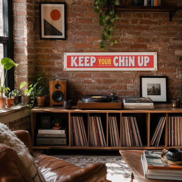 Keep Your Chin Up Felt Banner