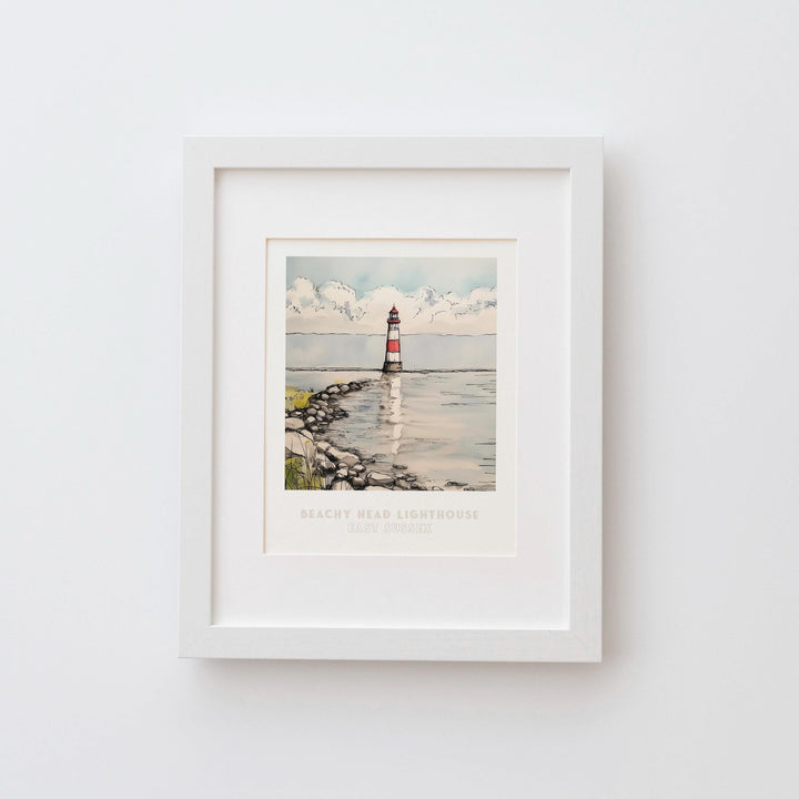 Beachy Head Lighthouse, East Sussex UK Print