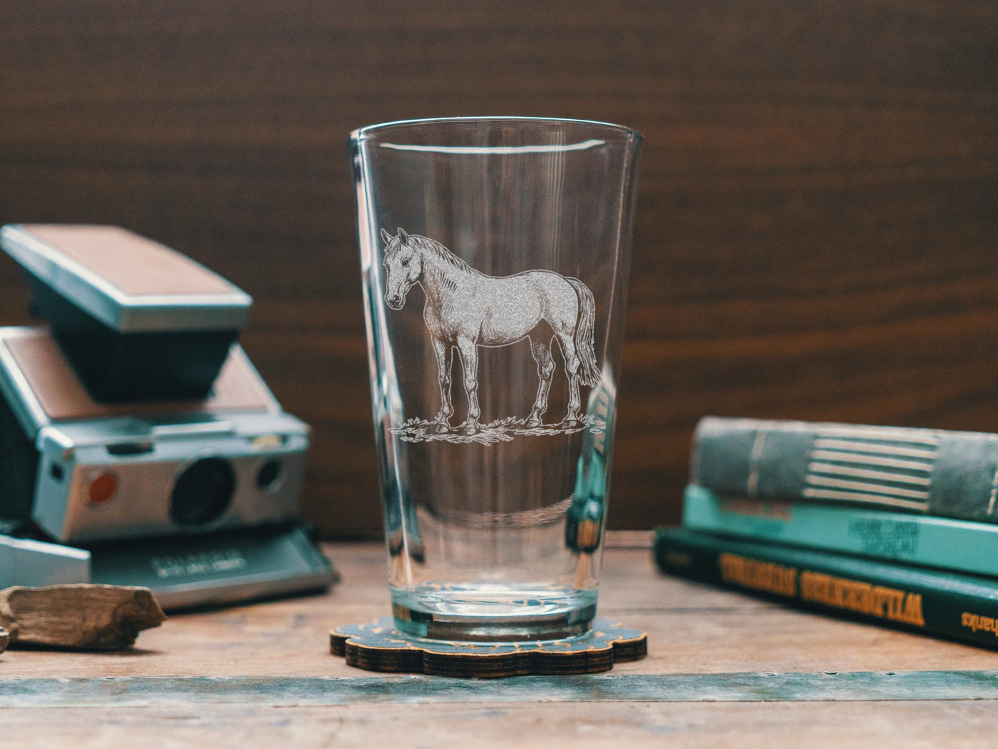 Horse Glasses | Equestrian Themed Personalized Whiskey, Wine & Beer Glassware, Equine Animal Drinkware, Country Western Ranch Style Gift