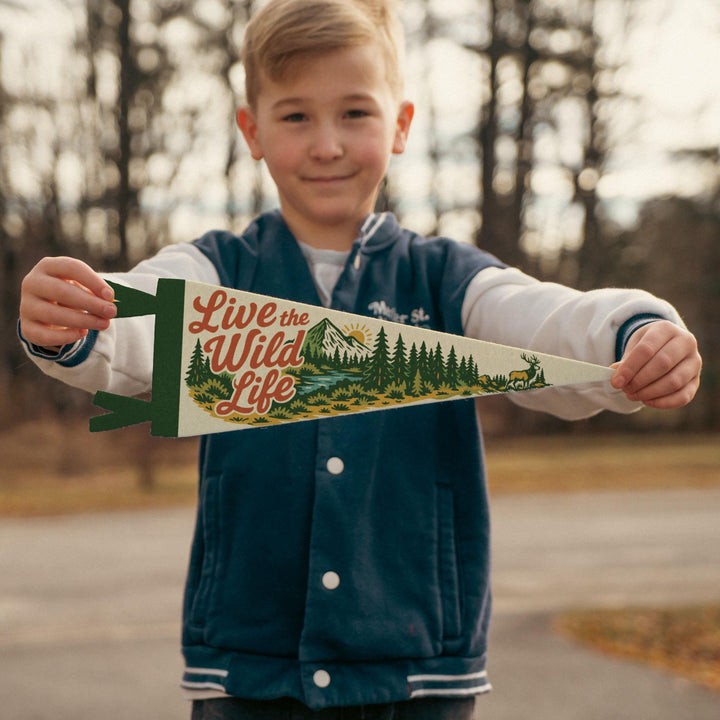 Live the Wild Life Felt Pennant