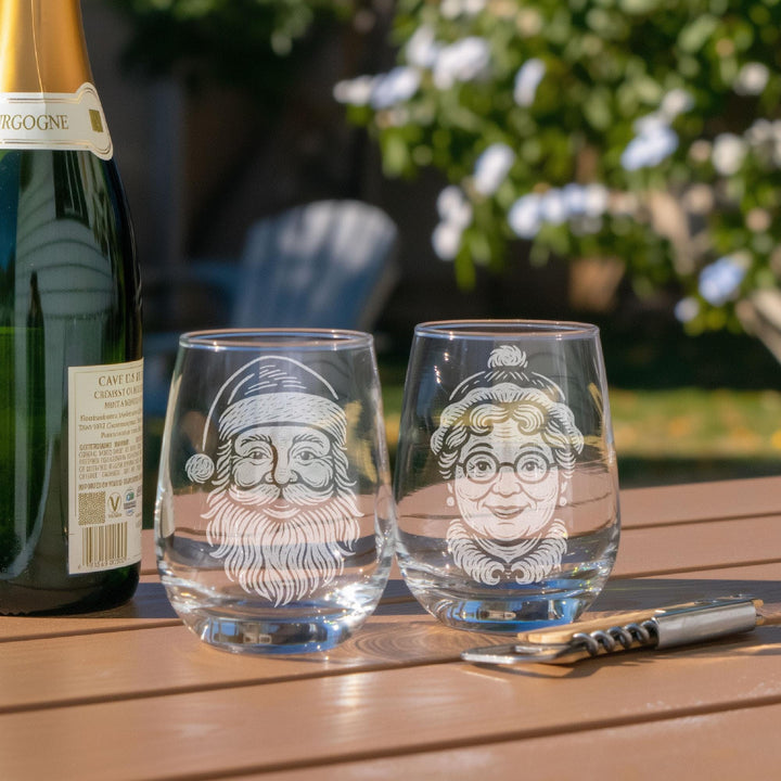 Mr. &amp; Mrs. Claus Glasses (Set of 2)