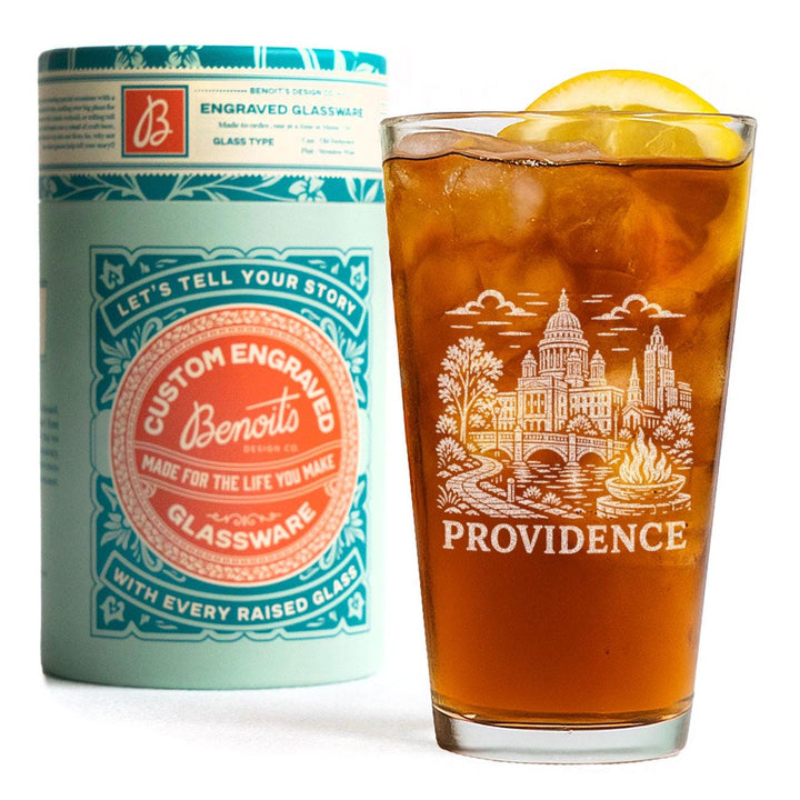 Providence Rhode Island Engraved Glass
