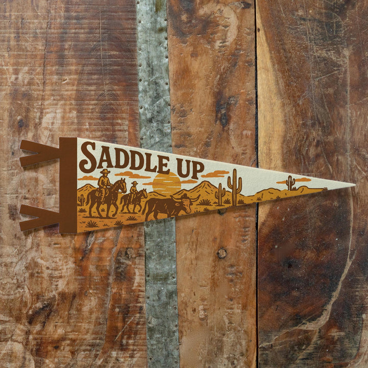 Saddle Up Felt Pennant