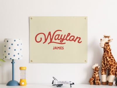 Personalized Heritage Name Sign Felt Banner