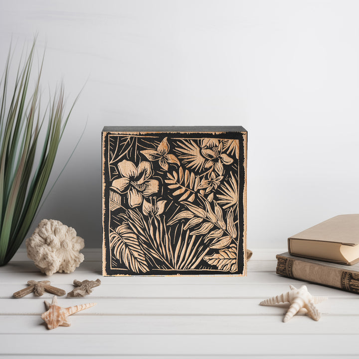 Hibiscus Engraved Illustration