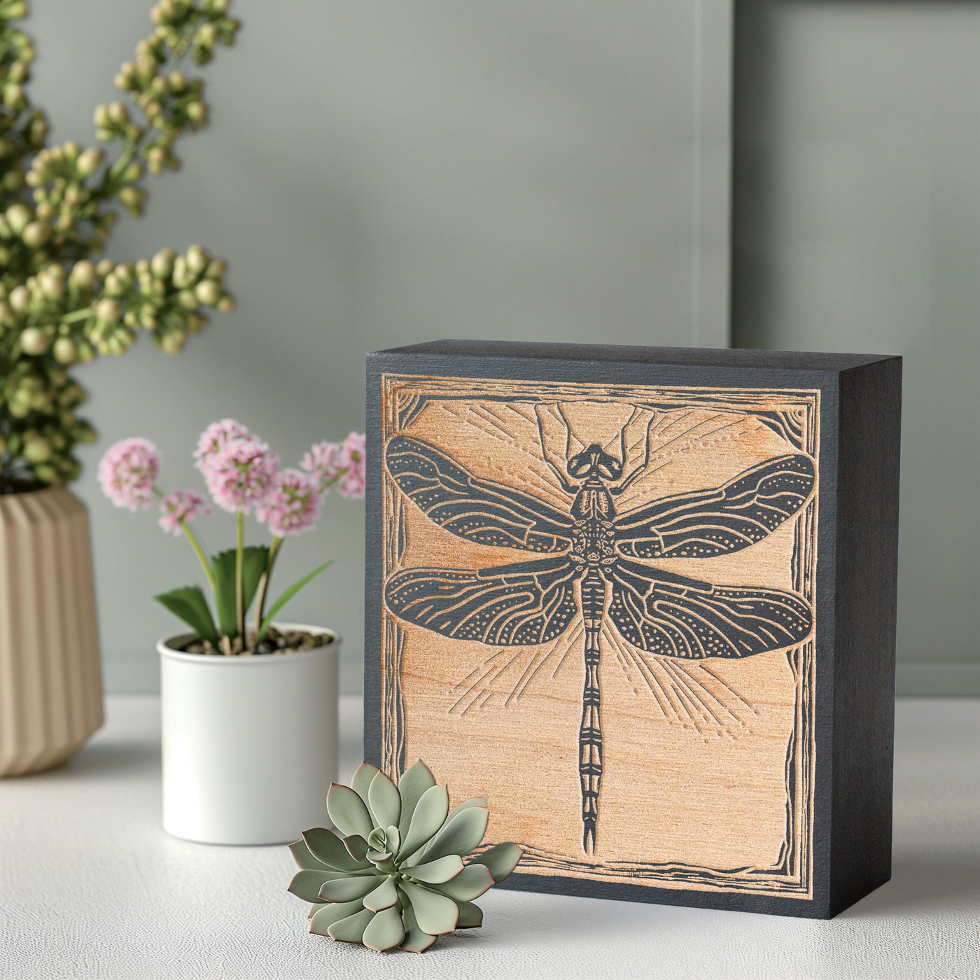 Dragonfly Engraved Illustration