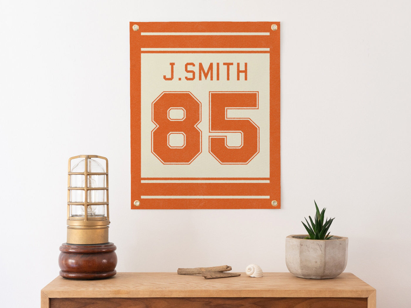 Custom Name & Number Sports Themed Felt Banner