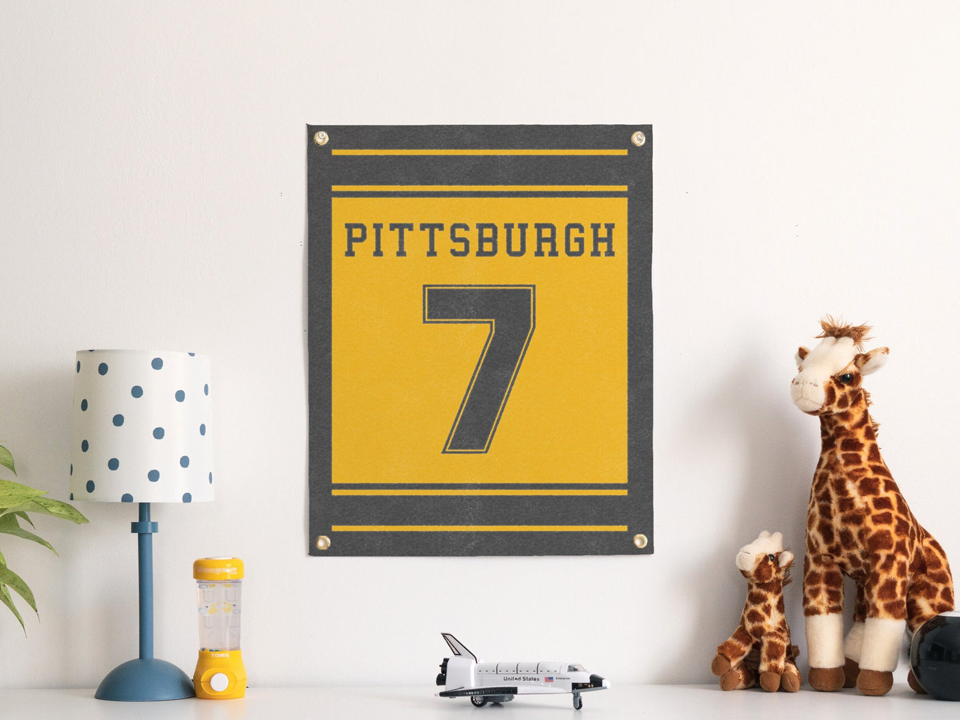 Custom Name & Number Sports Themed Felt Banner