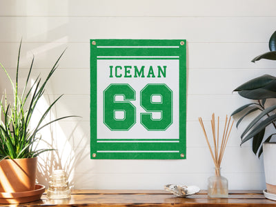 Custom Name & Number Sports Themed Felt Banner