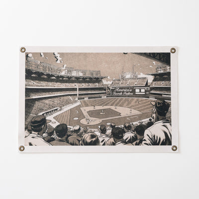 America's Favorite Pastime Baseball Felt Poster Banner