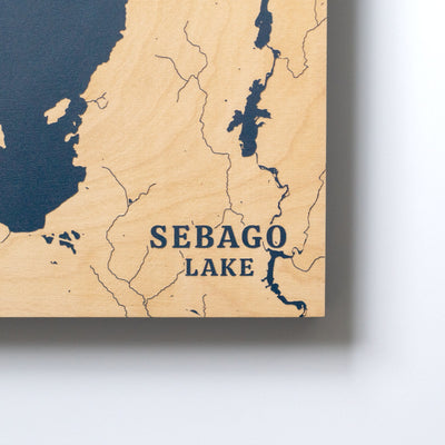 Belgrade Lakes Maine Custom Lake Map