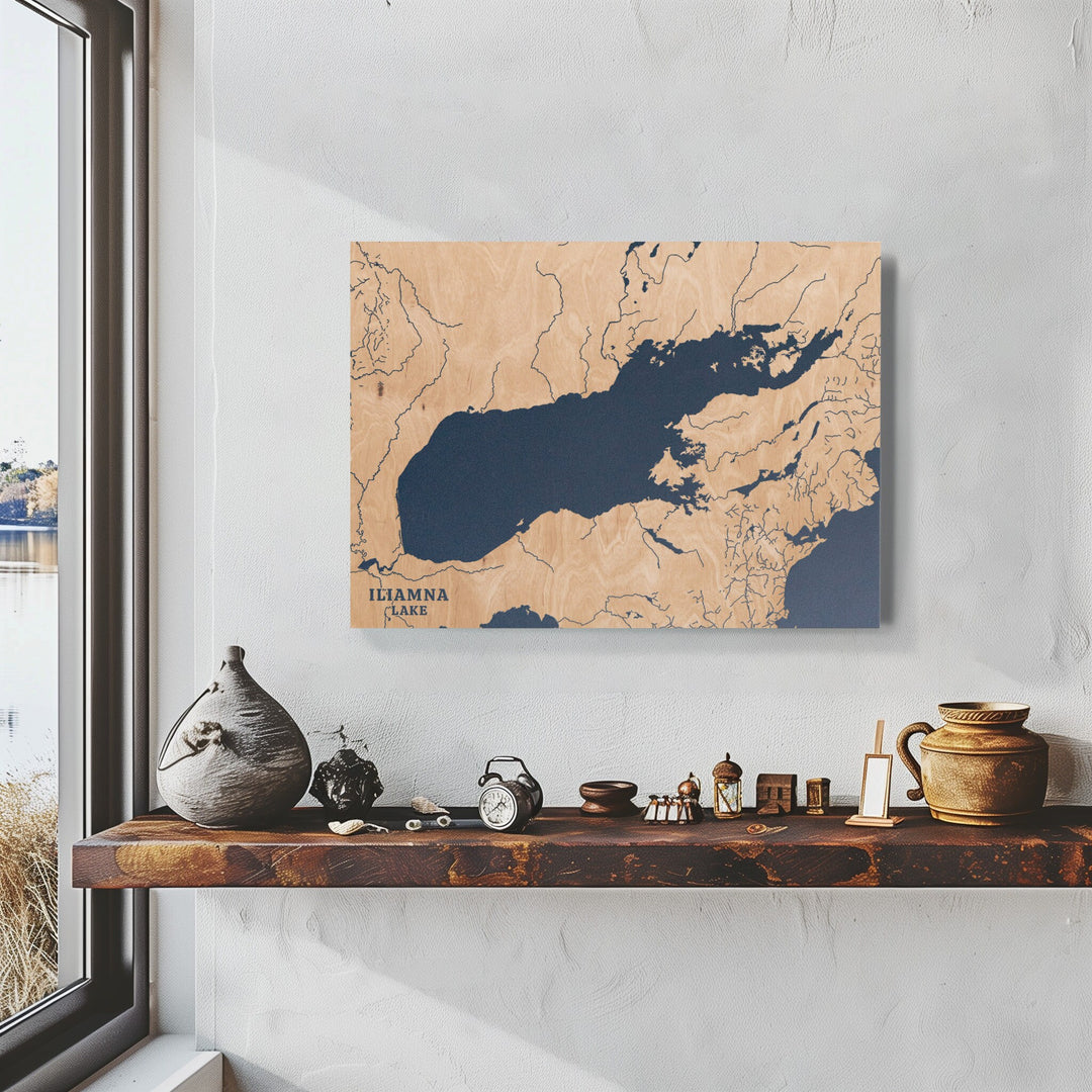 Iliamna Lake, Alaska Lake Map