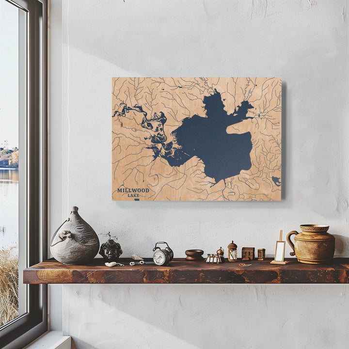 Millwood Lake, Arkansas Lake Map