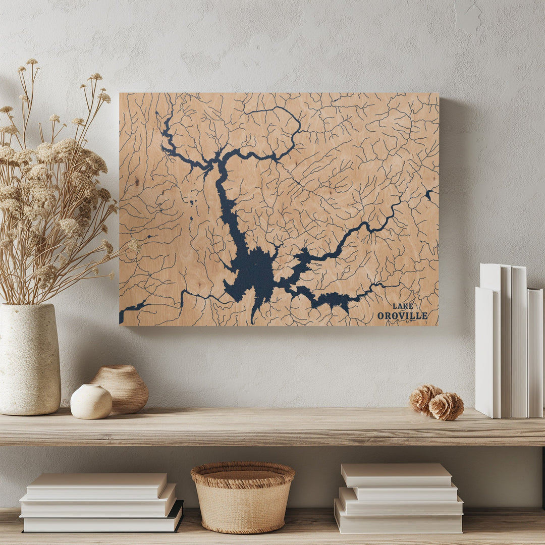Lake Oroville, California Lake Map