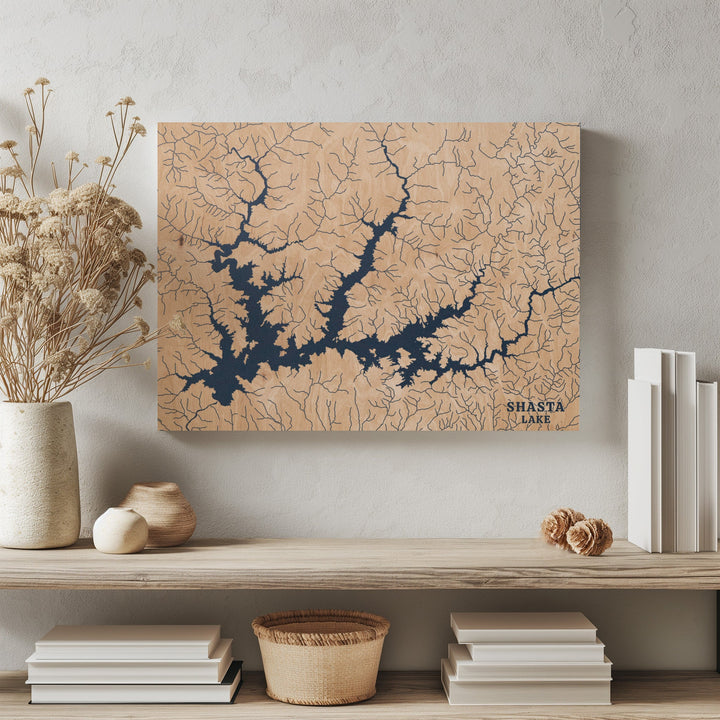 Shasta Lake, California Lake Map
