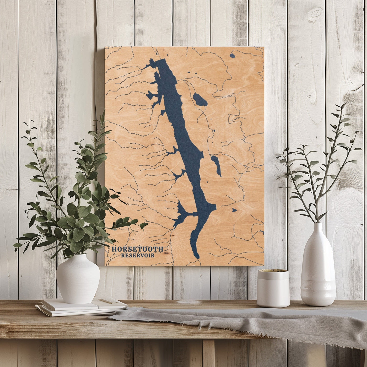 Horsetooth Reservoir Colorado Custom Lake Map