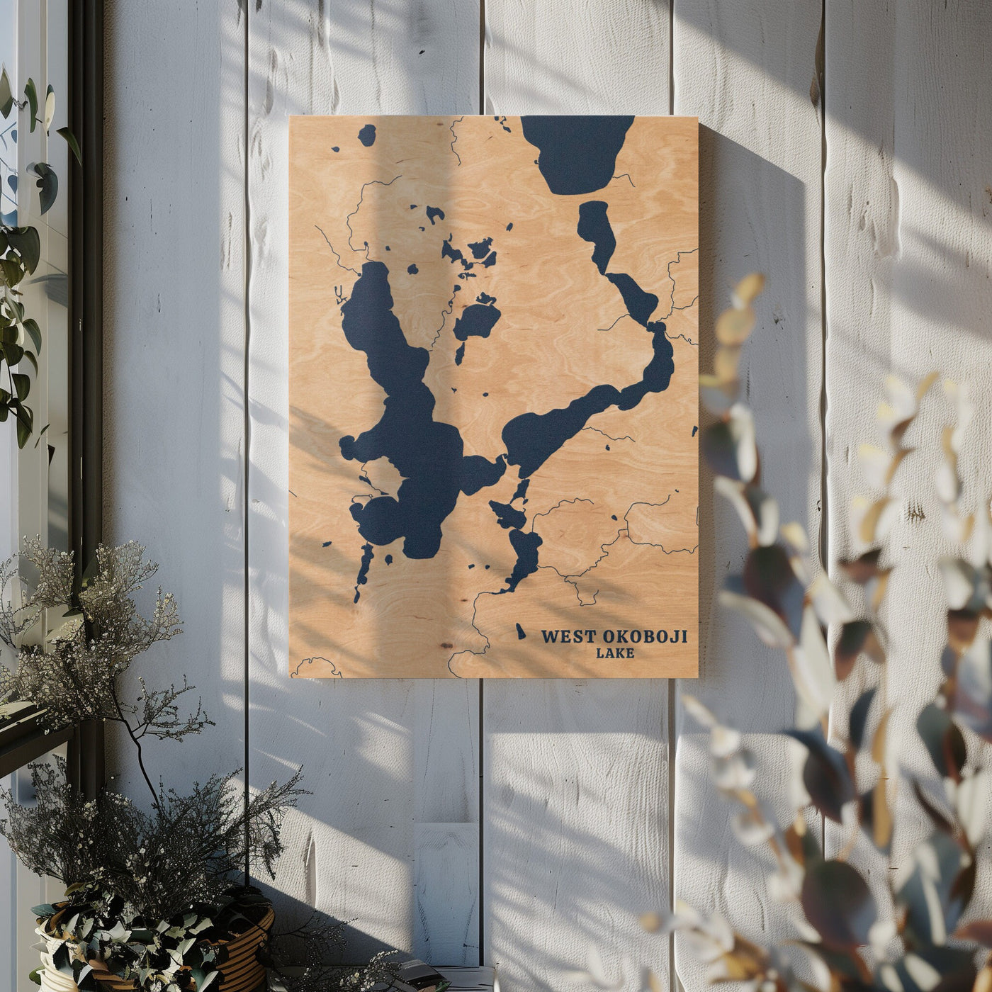 West Okoboji Lake Iowa Custom Lake Map