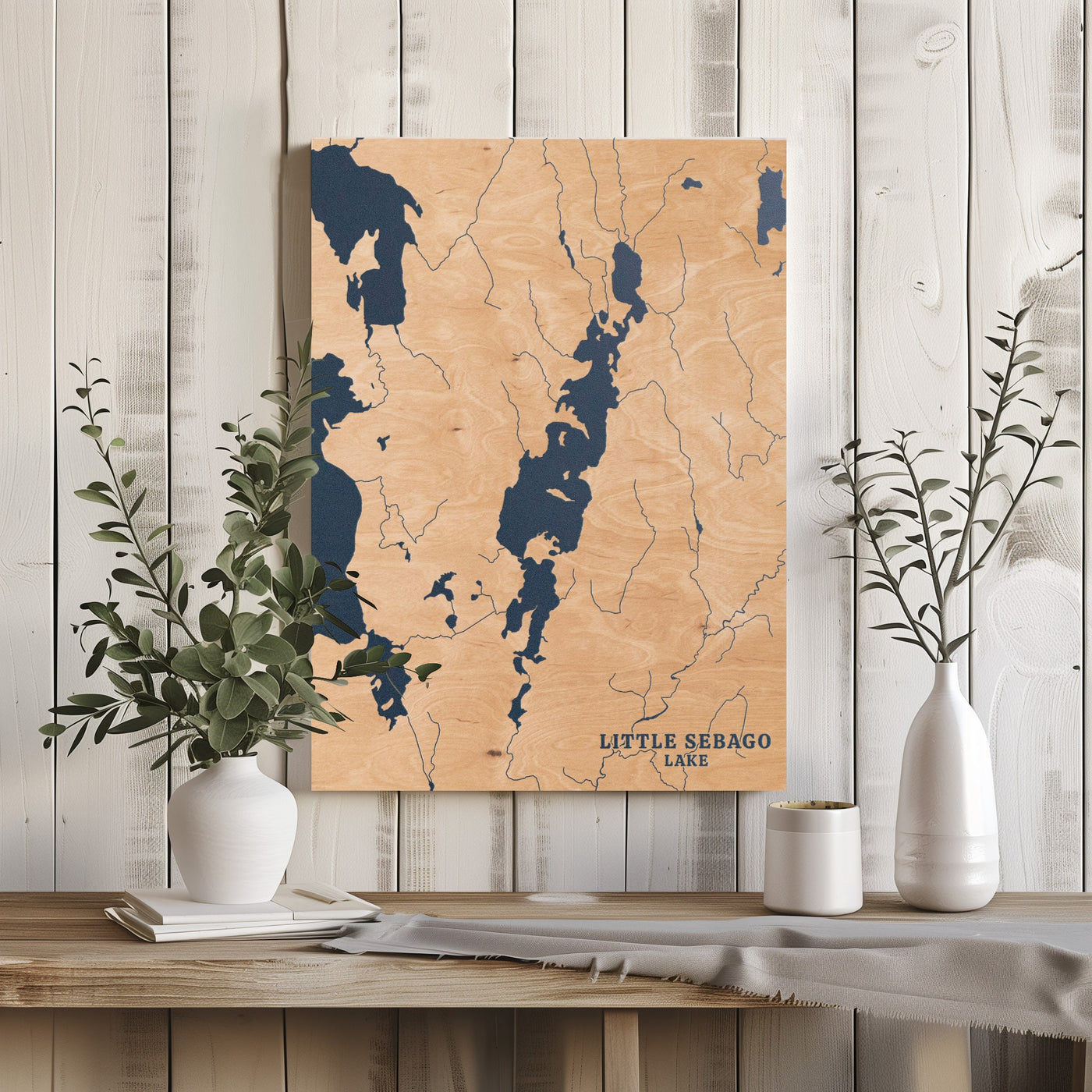 Little Sebago Lake Maine Custom Lake Map