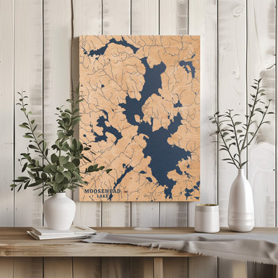 Moosehead Lake Maine Custom Lake Map