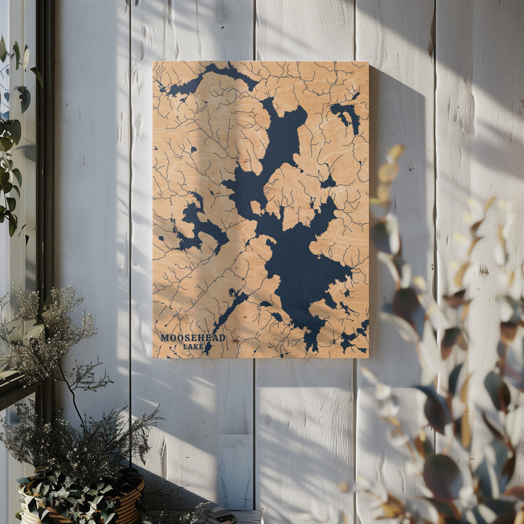 Moosehead Lake, Maine Lake Map