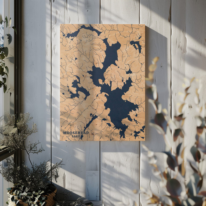 Moosehead Lake, Maine Lake Map