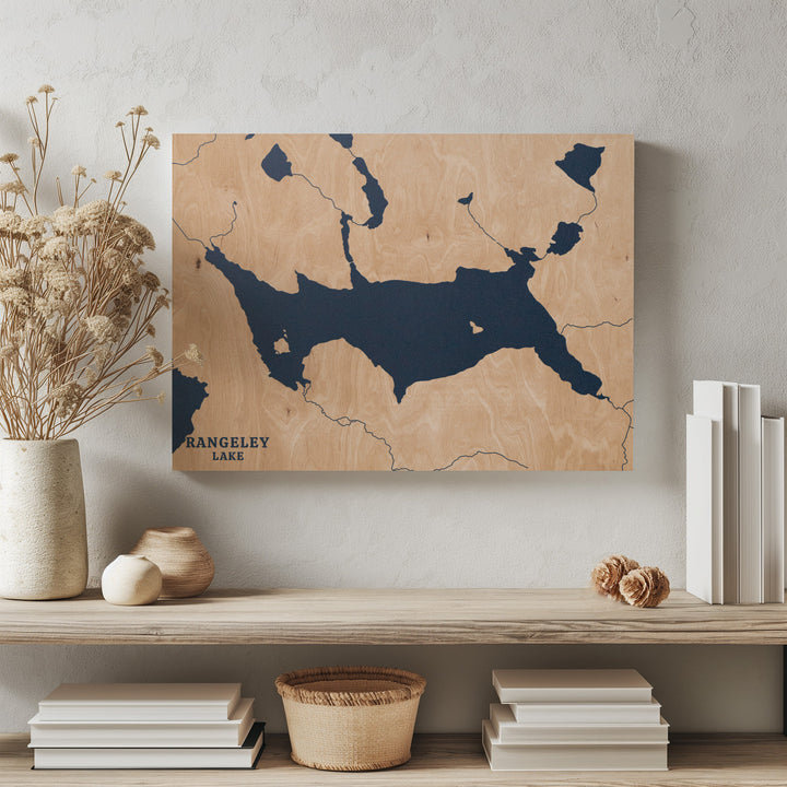 Rangeley Lake, Maine Lake Map