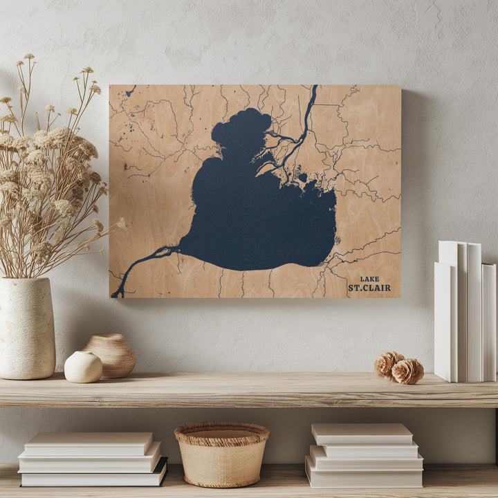Lake St. Clair, Michigan Lake Map